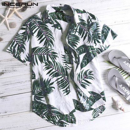 Men's Short Sleeve Hawaiian Cotton Shirt by HitMyNeed
