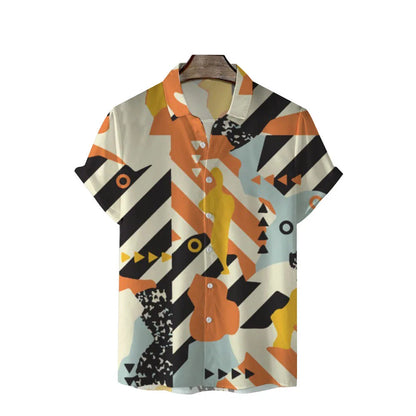Men's Short Sleeve Summer Hawaiian Shirt gray xxl by HitMyNeed