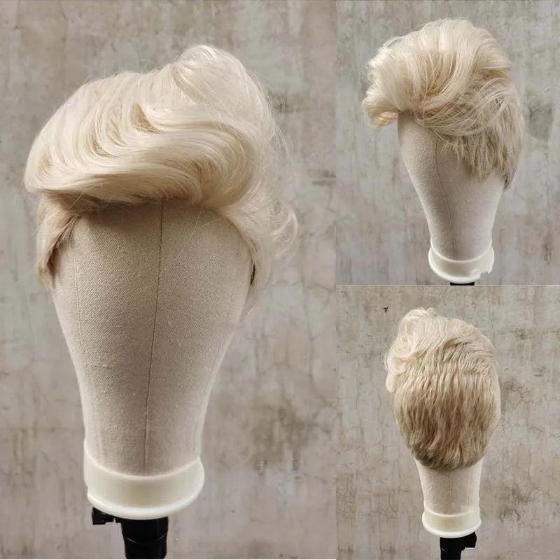 Men's Short Synthetic Ombre Blonde Pixie Wig blonde by HitMyNeed