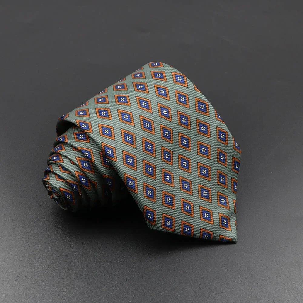 Men's Silk Tie 7.5cm - Dotted Floral Wedding & Business 10.0 by HitMyNeed