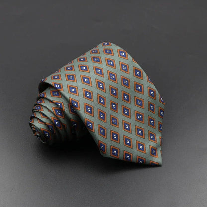 Men's Silk Tie 7.5cm - Dotted Floral Wedding & Business 10.0 by HitMyNeed