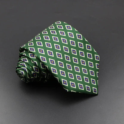 Men's Silk Tie 7.5cm - Dotted Floral Wedding & Business 12.0 by HitMyNeed