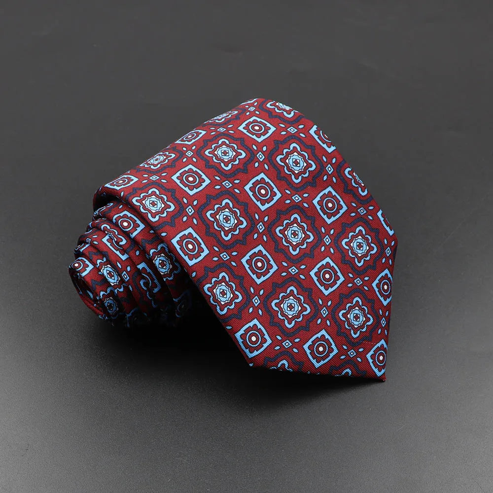Men's Silk Tie 7.5cm - Dotted Floral Wedding & Business 16.0 by HitMyNeed