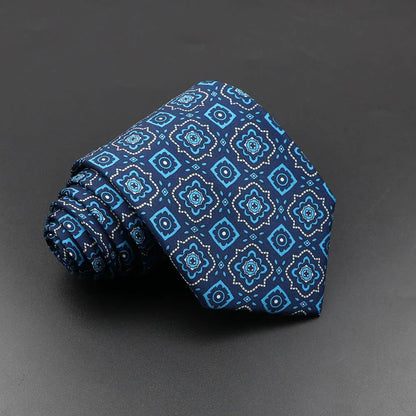 Men's Silk Tie 7.5cm - Dotted Floral Wedding & Business 17.0 by HitMyNeed