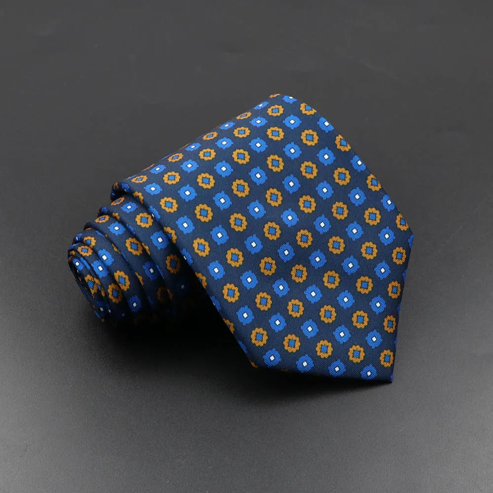 Men's Silk Tie 7.5cm - Dotted Floral Wedding & Business 20.0 by HitMyNeed