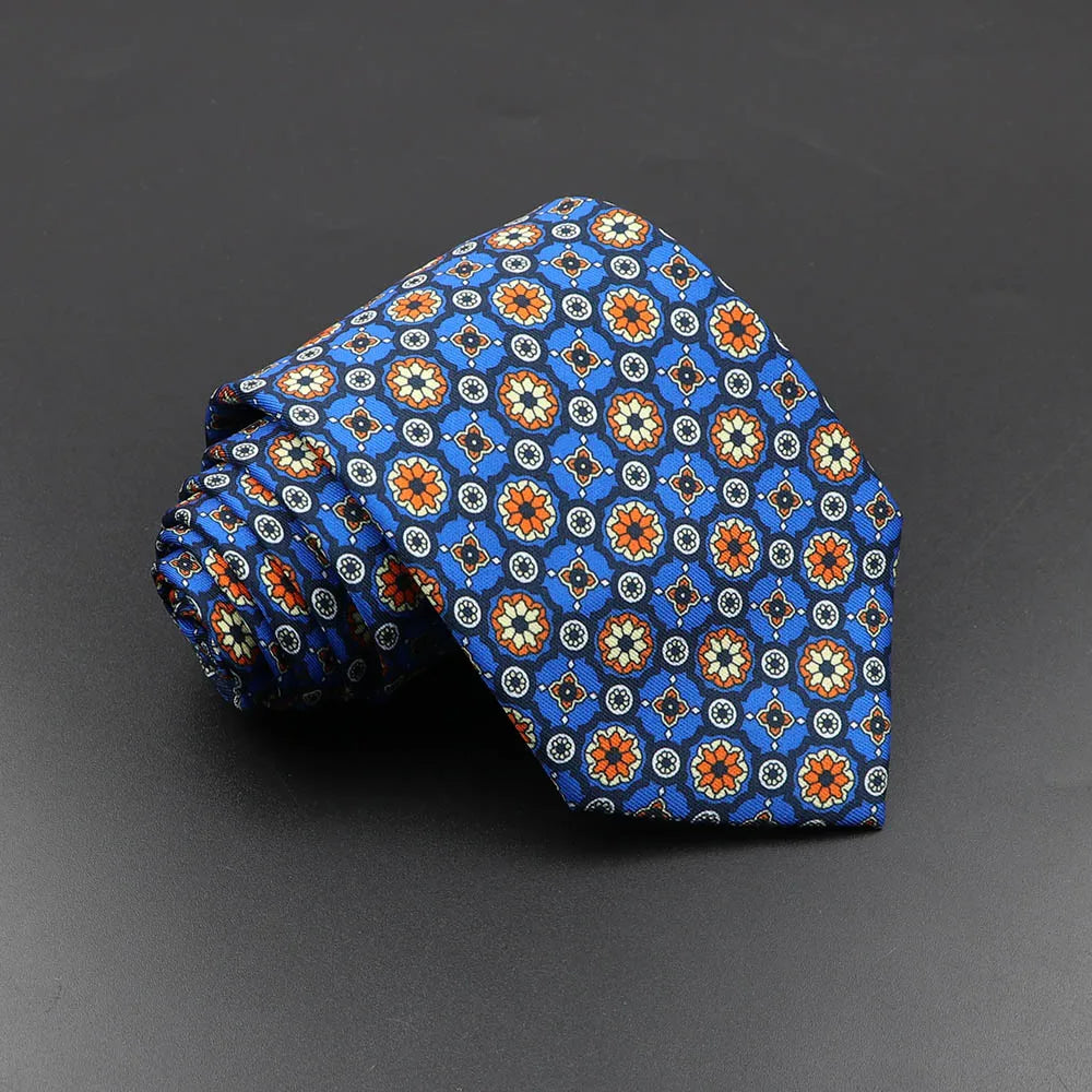 Men's Silk Tie 7.5cm - Dotted Floral Wedding & Business 22.0 by HitMyNeed