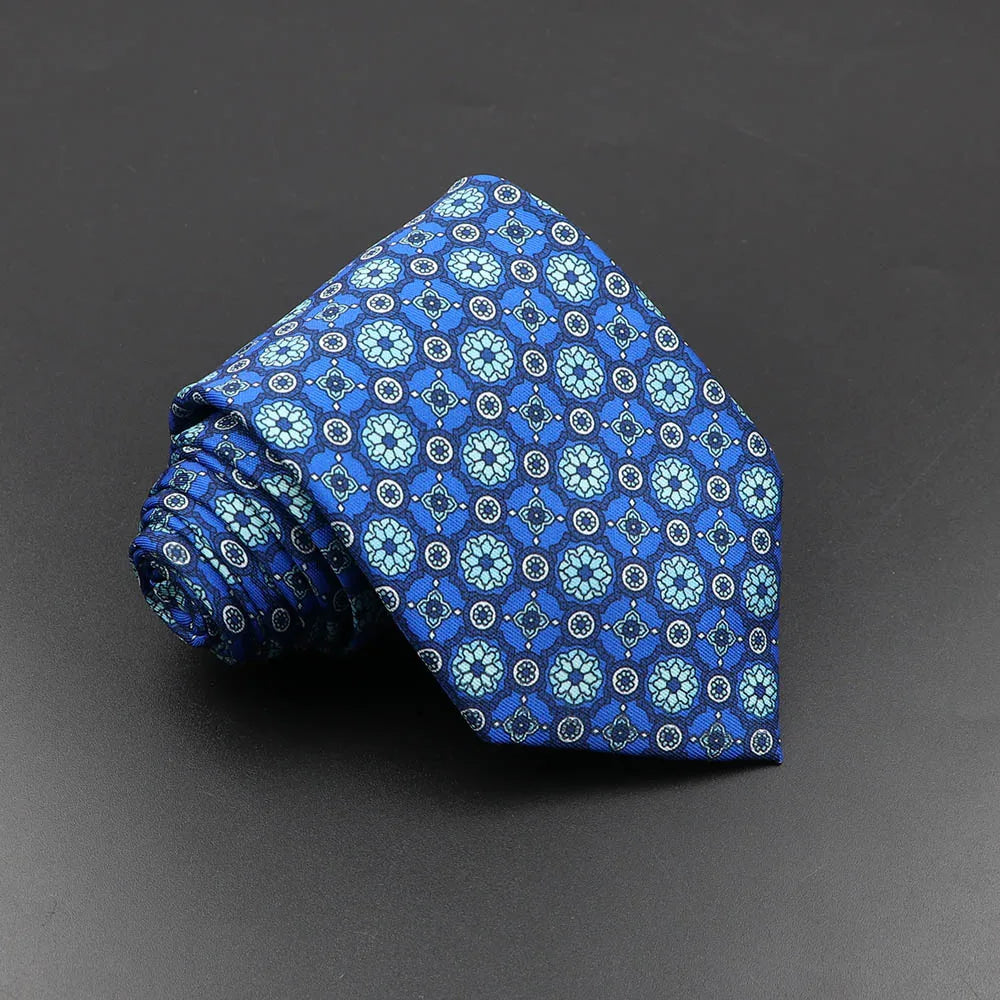 Men's Silk Tie 7.5cm - Dotted Floral Wedding & Business 24.0 by HitMyNeed