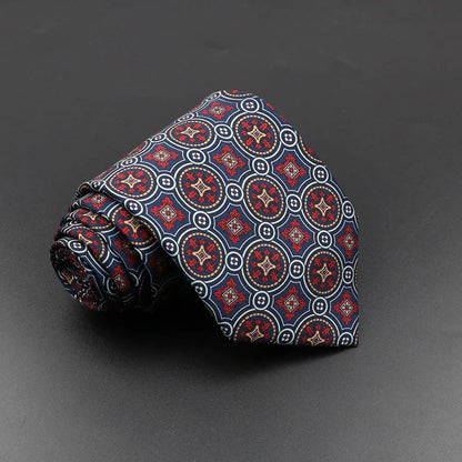 Men's Silk Tie 7.5cm - Dotted Floral Wedding & Business 25.0 by HitMyNeed