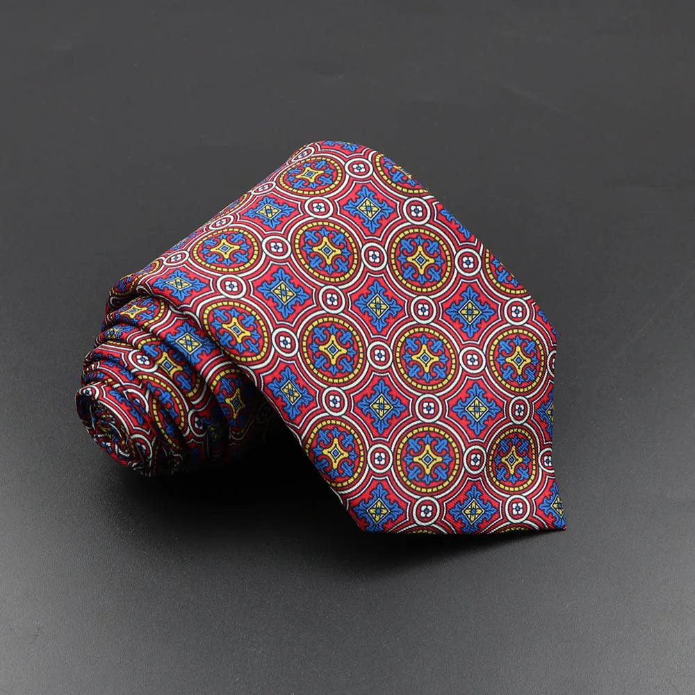 Men's Silk Tie 7.5cm - Dotted Floral Wedding & Business 26.0 by HitMyNeed