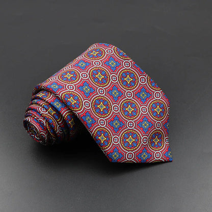 Men's Silk Tie 7.5cm - Dotted Floral Wedding & Business 26.0 by HitMyNeed