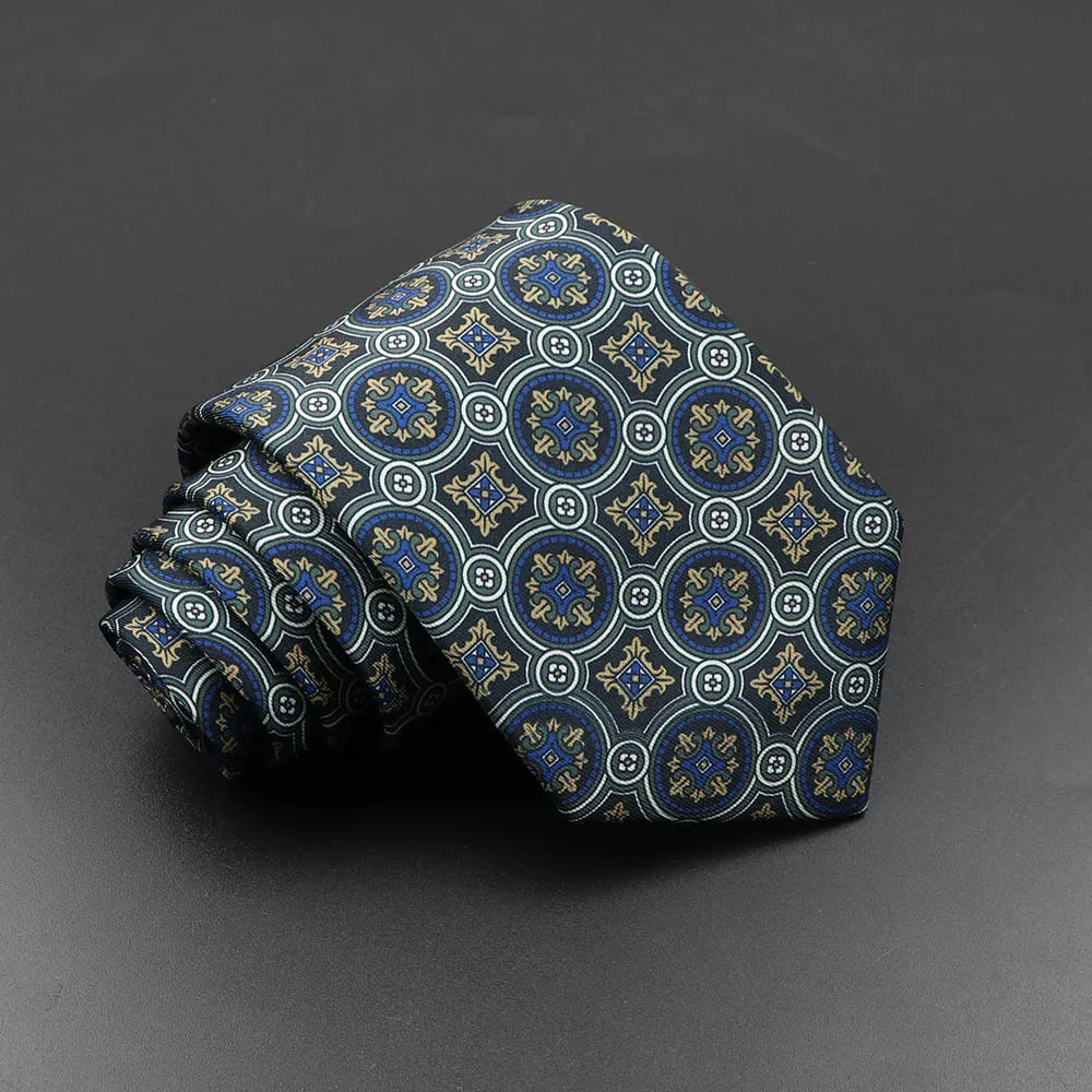 Men's Silk Tie 7.5cm - Dotted Floral Wedding & Business 27.0 by HitMyNeed
