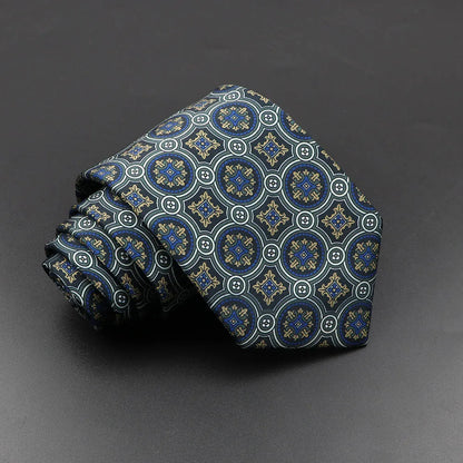 Men's Silk Tie 7.5cm - Dotted Floral Wedding & Business 27.0 by HitMyNeed