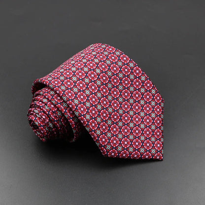 Men's Silk Tie 7.5cm - Dotted Floral Wedding & Business 28.0 by HitMyNeed