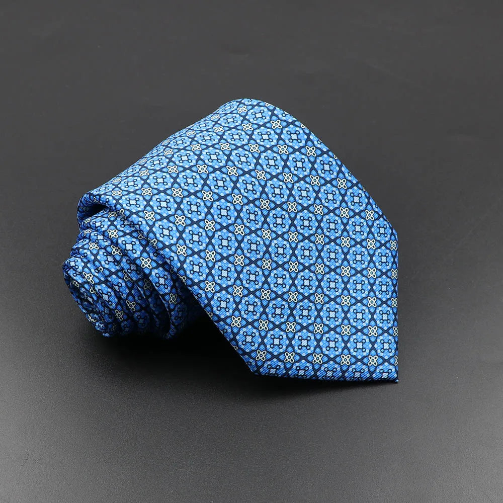 Men's Silk Tie 7.5cm - Dotted Floral Wedding & Business 29.0 by HitMyNeed