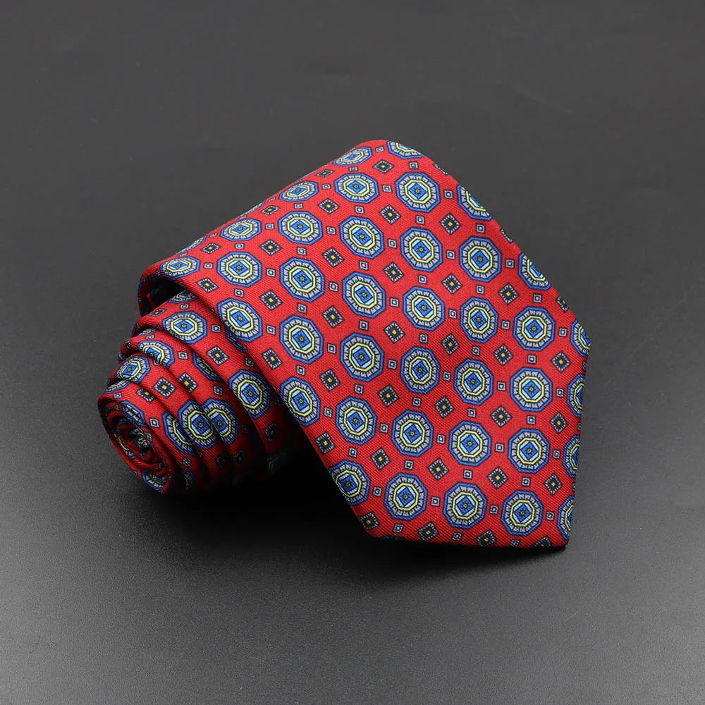 Men's Silk Tie 7.5cm - Dotted Floral Wedding & Business 31.0 by HitMyNeed