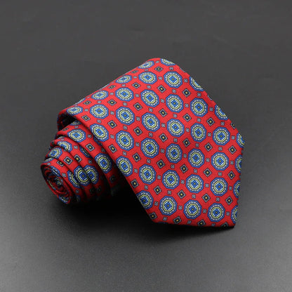 Men's Silk Tie 7.5cm - Dotted Floral Wedding & Business 31.0 by HitMyNeed