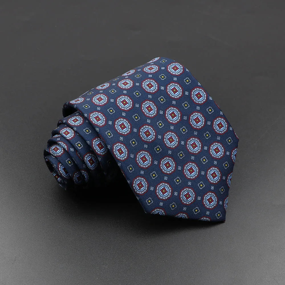 Men's Silk Tie 7.5cm - Dotted Floral Wedding & Business 33.0 by HitMyNeed