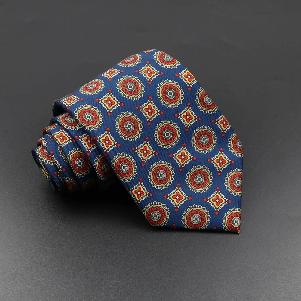 Men's Silk Tie 7.5cm - Dotted Floral Wedding & Business 34.0 by HitMyNeed