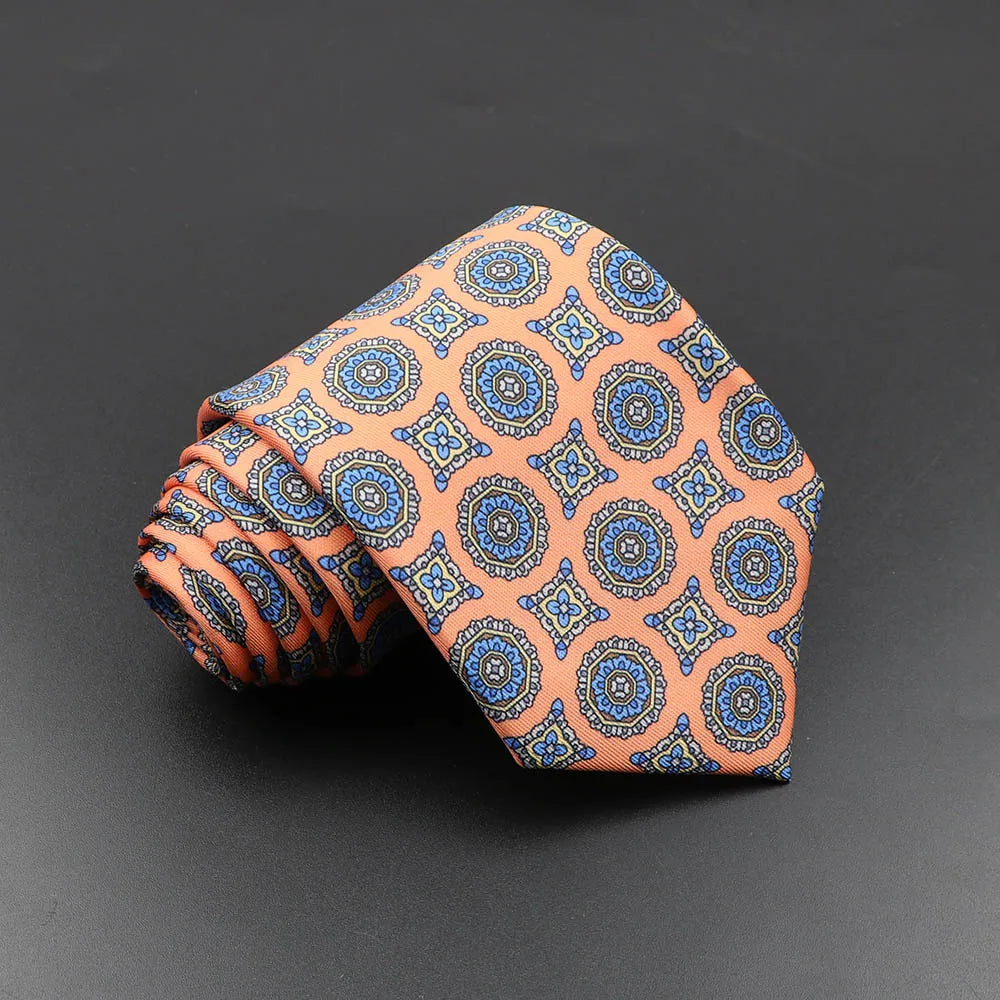 Men's Silk Tie 7.5cm - Dotted Floral Wedding & Business 36.0 by HitMyNeed