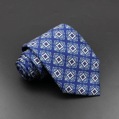 Men's Silk Tie 7.5cm - Dotted Floral Wedding & Business 38.0 by HitMyNeed