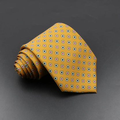 Men's Silk Tie 7.5cm - Dotted Floral Wedding & Business 3.0 by HitMyNeed