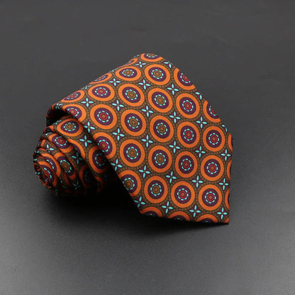 Men's Silk Tie 7.5cm - Dotted Floral Wedding & Business 40.0 by HitMyNeed