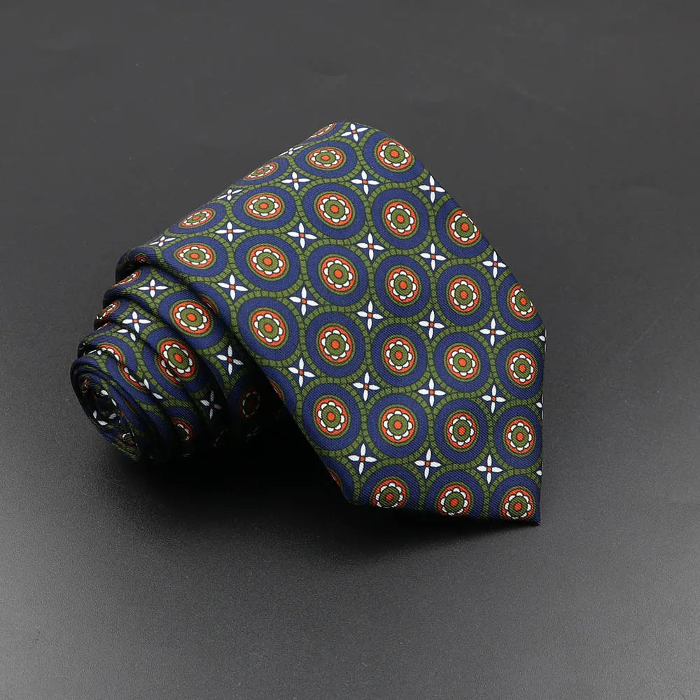 Men's Silk Tie 7.5cm - Dotted Floral Wedding & Business 41.0 by HitMyNeed