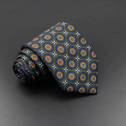 Men's Silk Tie 7.5cm - Dotted Floral Wedding & Business 41.0 by HitMyNeed