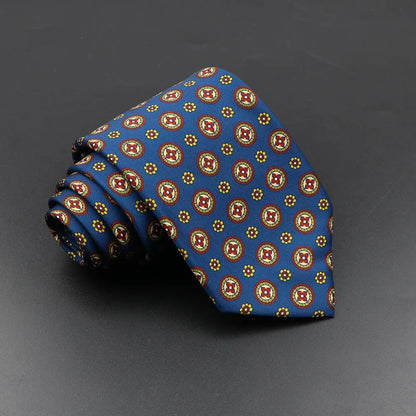 Men's Silk Tie 7.5cm - Dotted Floral Wedding & Business 44.0 by HitMyNeed