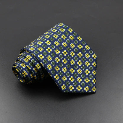 Men's Silk Tie 7.5cm - Dotted Floral Wedding & Business 46.0 by HitMyNeed