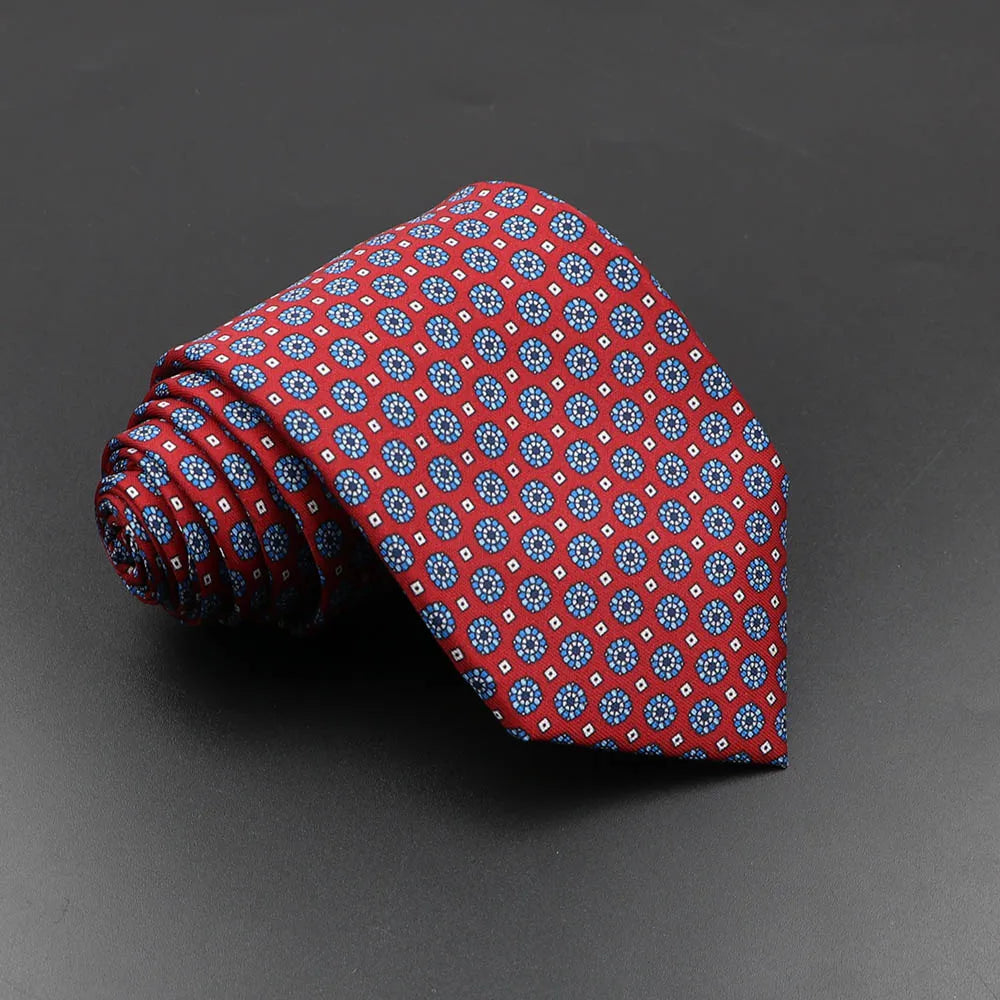 Men's Silk Tie 7.5cm - Dotted Floral Wedding & Business 4.0 by HitMyNeed