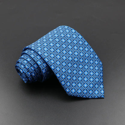 Men's Silk Tie 7.5cm - Dotted Floral Wedding & Business 51.0 by HitMyNeed