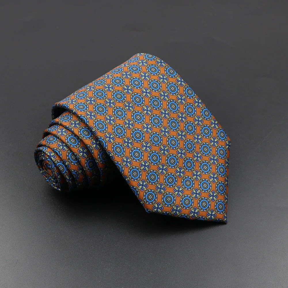 Men's Silk Tie 7.5cm - Dotted Floral Wedding & Business 52.0 by HitMyNeed