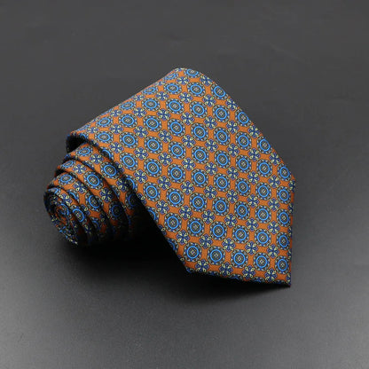 Men's Silk Tie 7.5cm - Dotted Floral Wedding & Business 52.0 by HitMyNeed