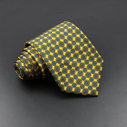 Men's Silk Tie 7.5cm - Dotted Floral Wedding & Business 54.0 by HitMyNeed