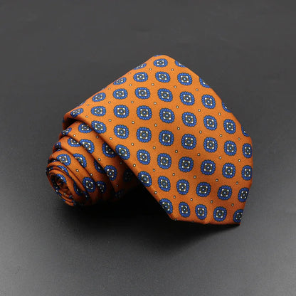 Men's Silk Tie 7.5cm - Dotted Floral Wedding & Business 56.0 by HitMyNeed