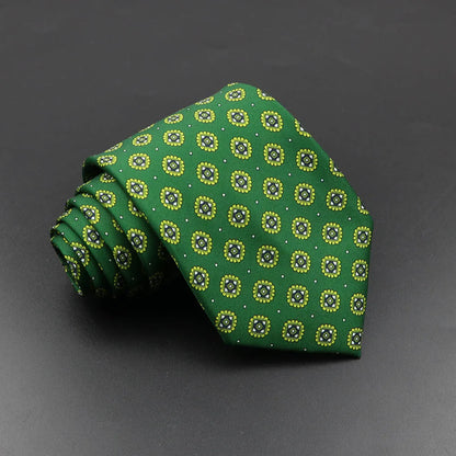 Men's Silk Tie 7.5cm - Dotted Floral Wedding & Business 57.0 by HitMyNeed