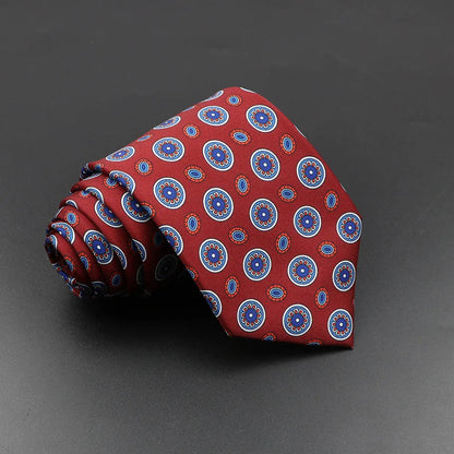 Men's Silk Tie 7.5cm - Dotted Floral Wedding & Business 58.0 by HitMyNeed