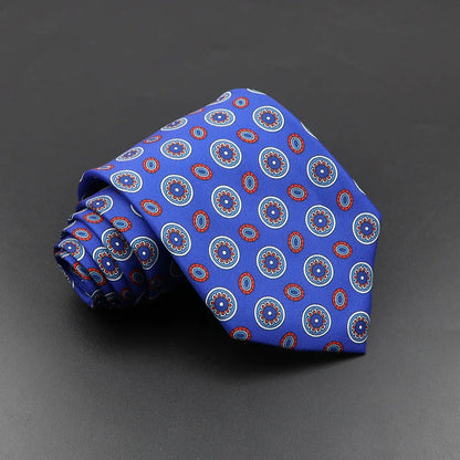 Men's Silk Tie 7.5cm - Dotted Floral Wedding & Business 59.0 by HitMyNeed