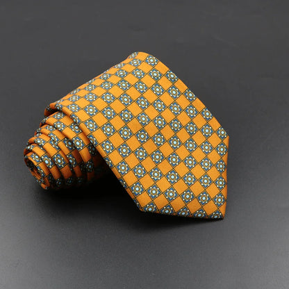 Men's Silk Tie 7.5cm - Dotted Floral Wedding & Business 61.0 by HitMyNeed