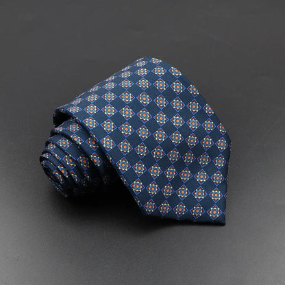 Men's Silk Tie 7.5cm - Dotted Floral Wedding & Business 63.0 by HitMyNeed