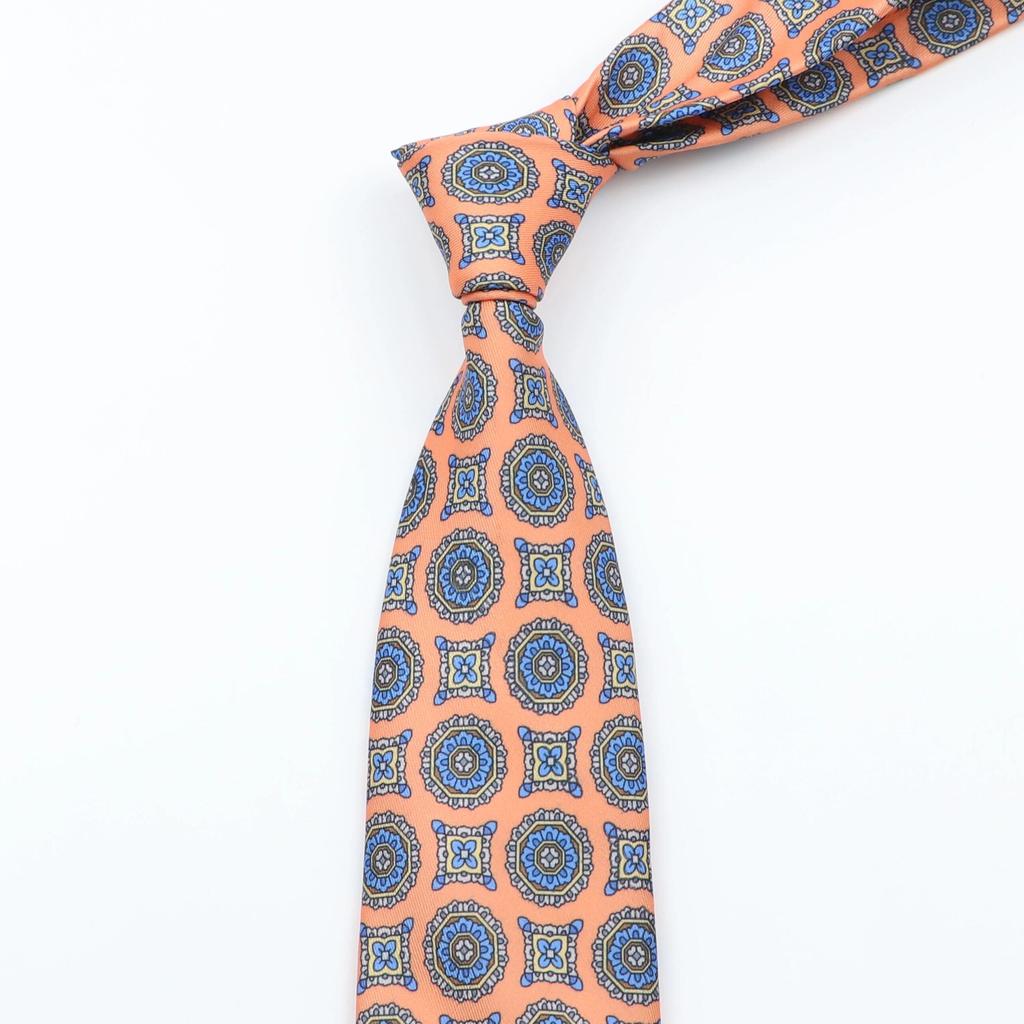 Men's Silk Tie 7.5cm - Dotted Floral Wedding & Business by HitMyNeed