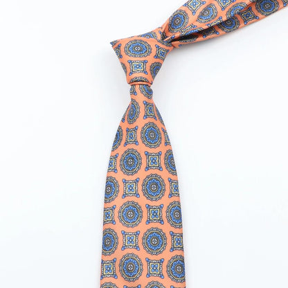 Men's Silk Tie 7.5cm - Dotted Floral Wedding & Business by HitMyNeed