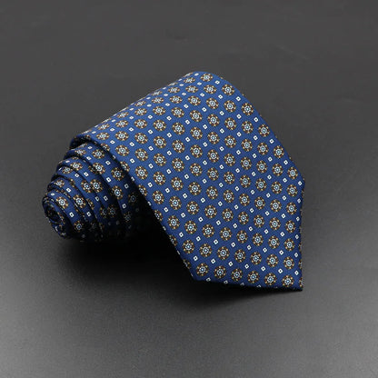 Men's Silk Tie 7.5cm - Dotted Floral Wedding & Business by HitMyNeed