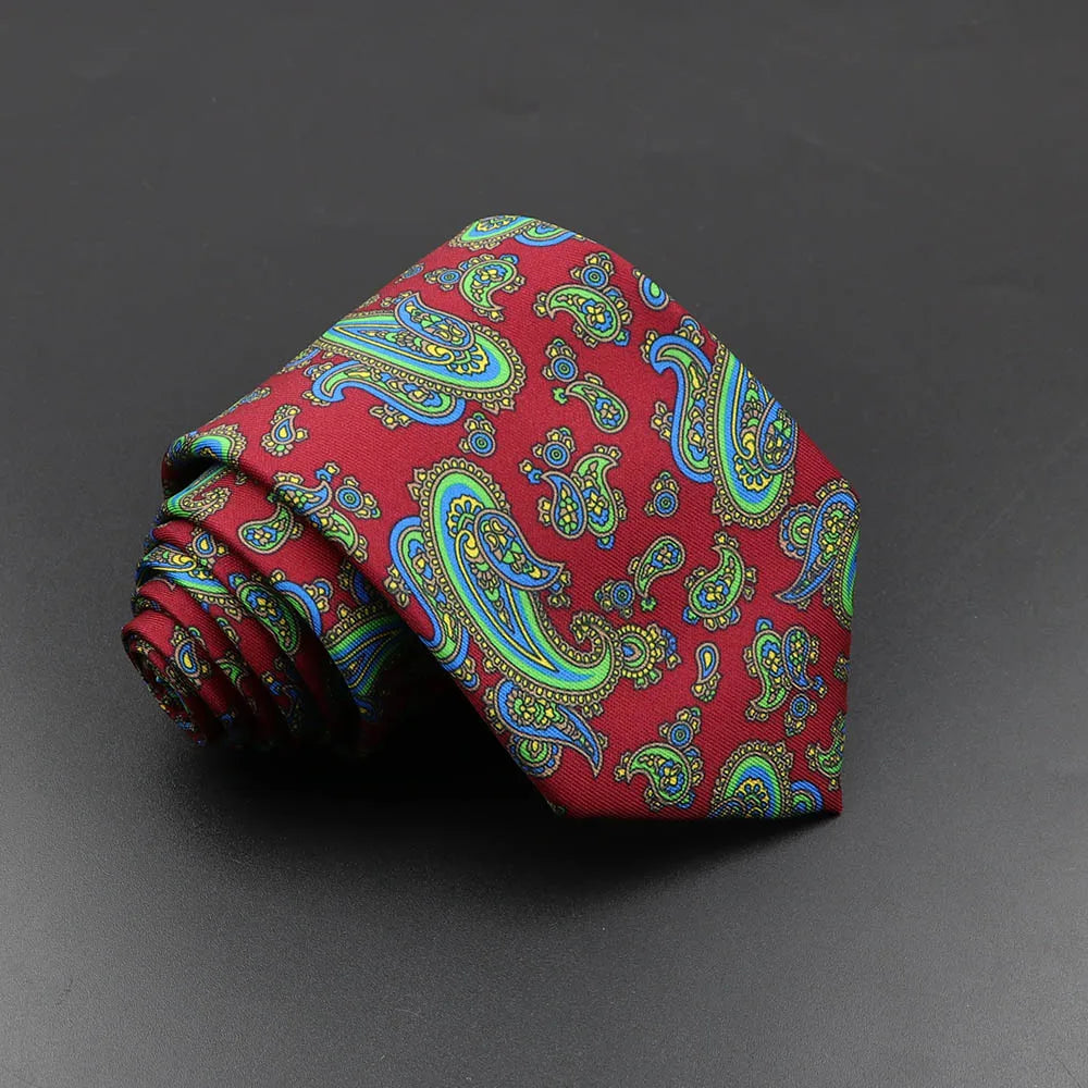 Men's Silk Tie 7.5cm - Dotted Floral Wedding & Business 9.0 by HitMyNeed