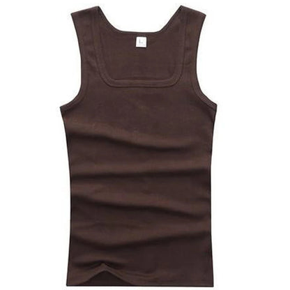 Men's Sleeveless Tank Top for Training and Leisure coffee m by HitMyNeed