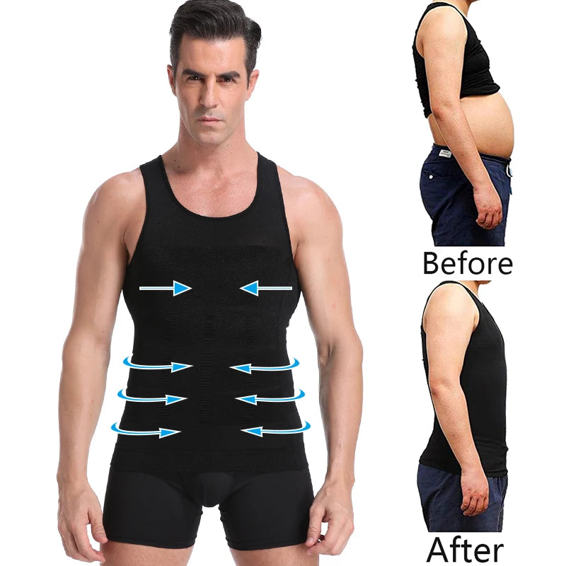 Men's Slimming Compression Vest with Abdominal Control by HitMyNeed