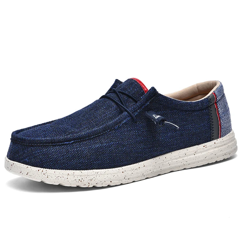 Men's Slip-On Canvas Shoes for Everyday Wear dark-blue 48.0 by HitMyNeed
