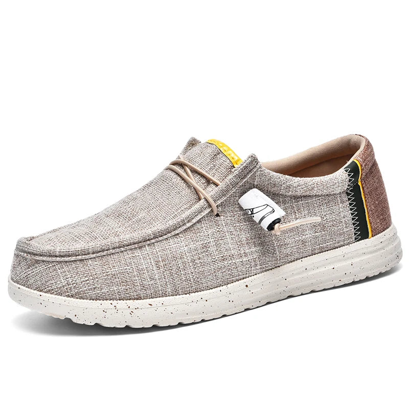 Men's Slip-On Canvas Shoes for Everyday Wear khaki 48.0 by HitMyNeed