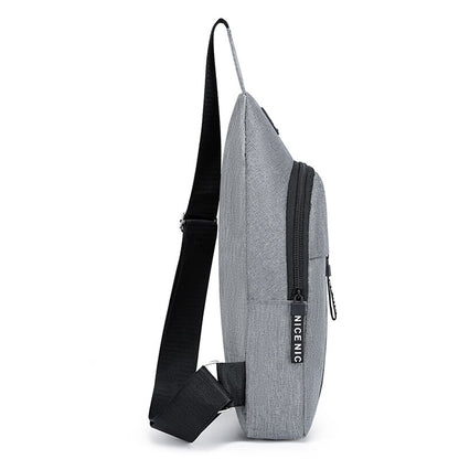Men's Solid Color Chest Crossbody Bag by HitMyNeed